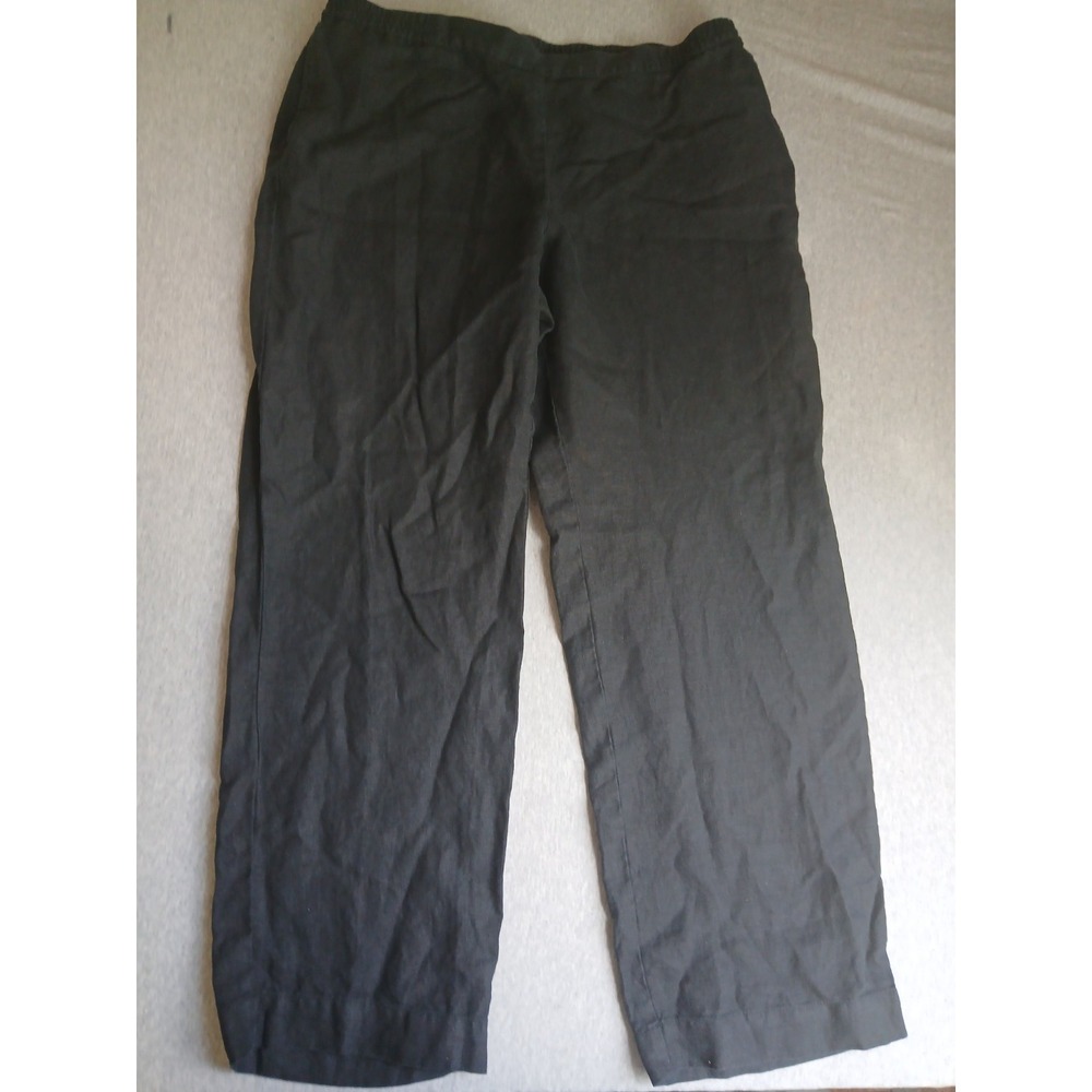 J Jill Pants Large Love Linen Wide Leg Ankle Comfort Pull On Minimalist
